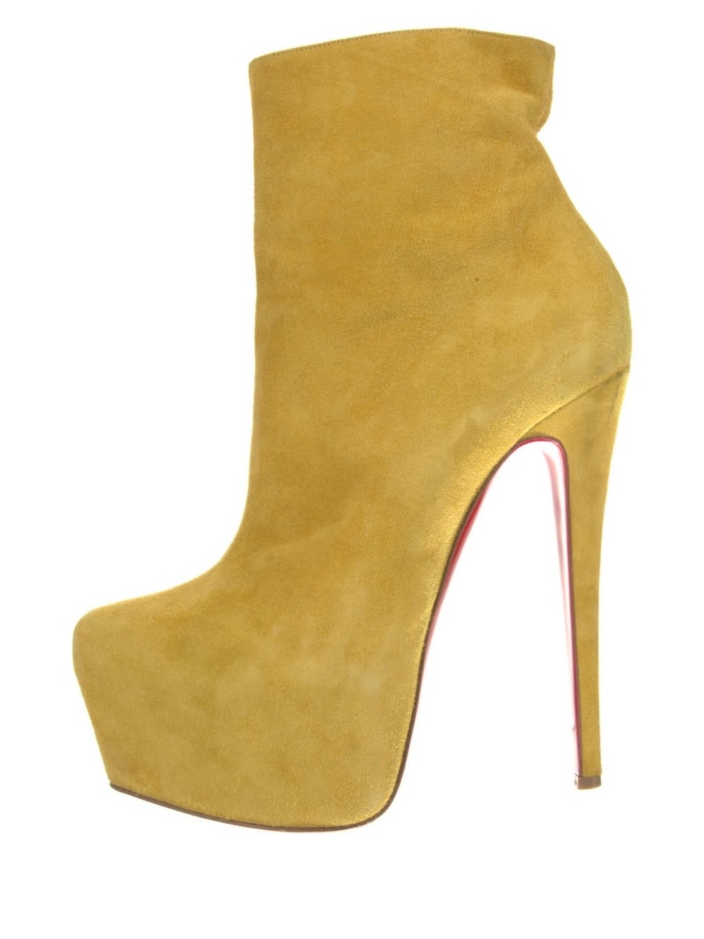 Christian Louboutin  Suede Platform Ankle Boot